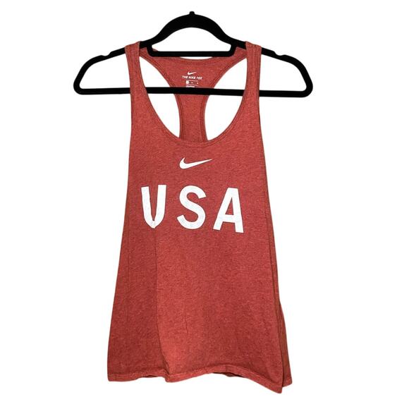 Red USA Olympic Nike Top - Racerback Tank Top -  Great Condition - Picture 1 of 9